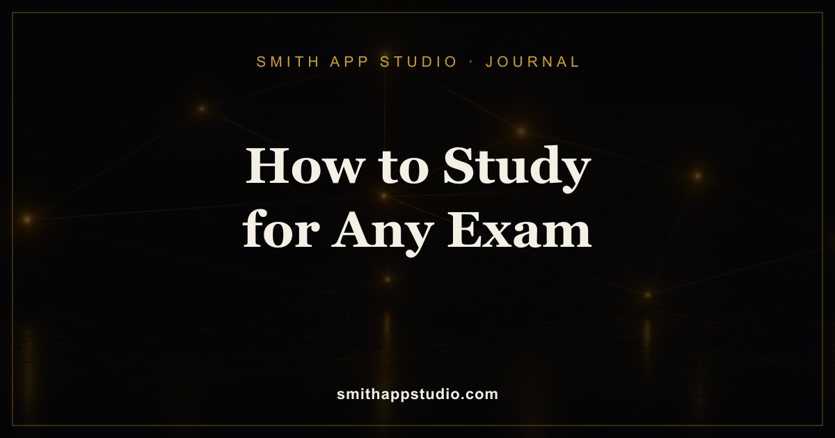 How to Study for Any Exam: A Science-Backed Method
